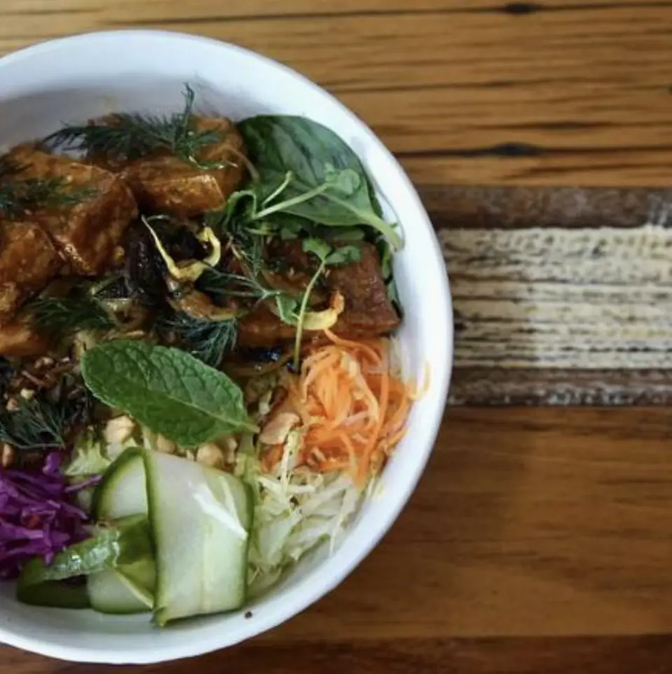 Turmeric & Dill Tofu Vermicelli Bowl from Paper Plate Restaurant
