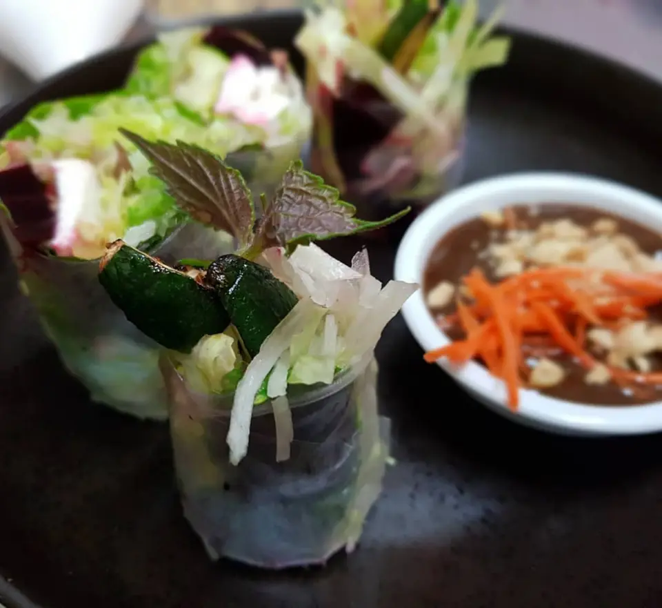 Grilled Zucchini Paper Rolls from Paper Plate Restaurant